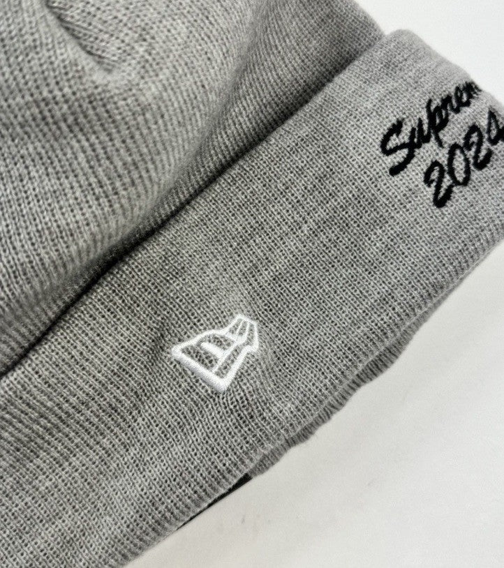 Supreme x New Era Logo Embroidered Beanie, photo 4
