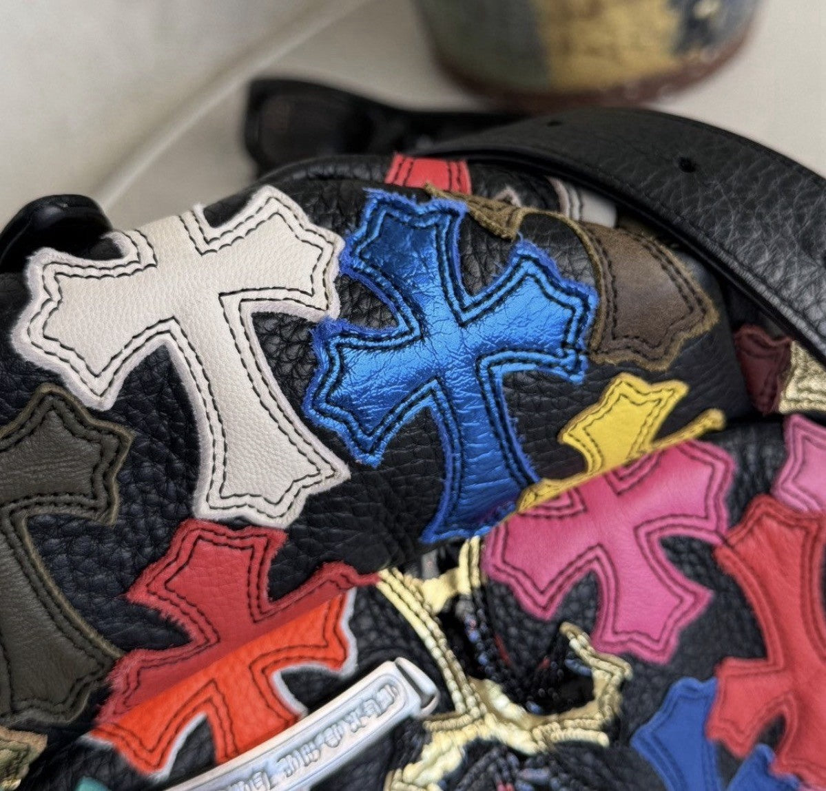 Chrome Hearts Multicolour Cross Patch Snat Medium Waist Bag, photo 15