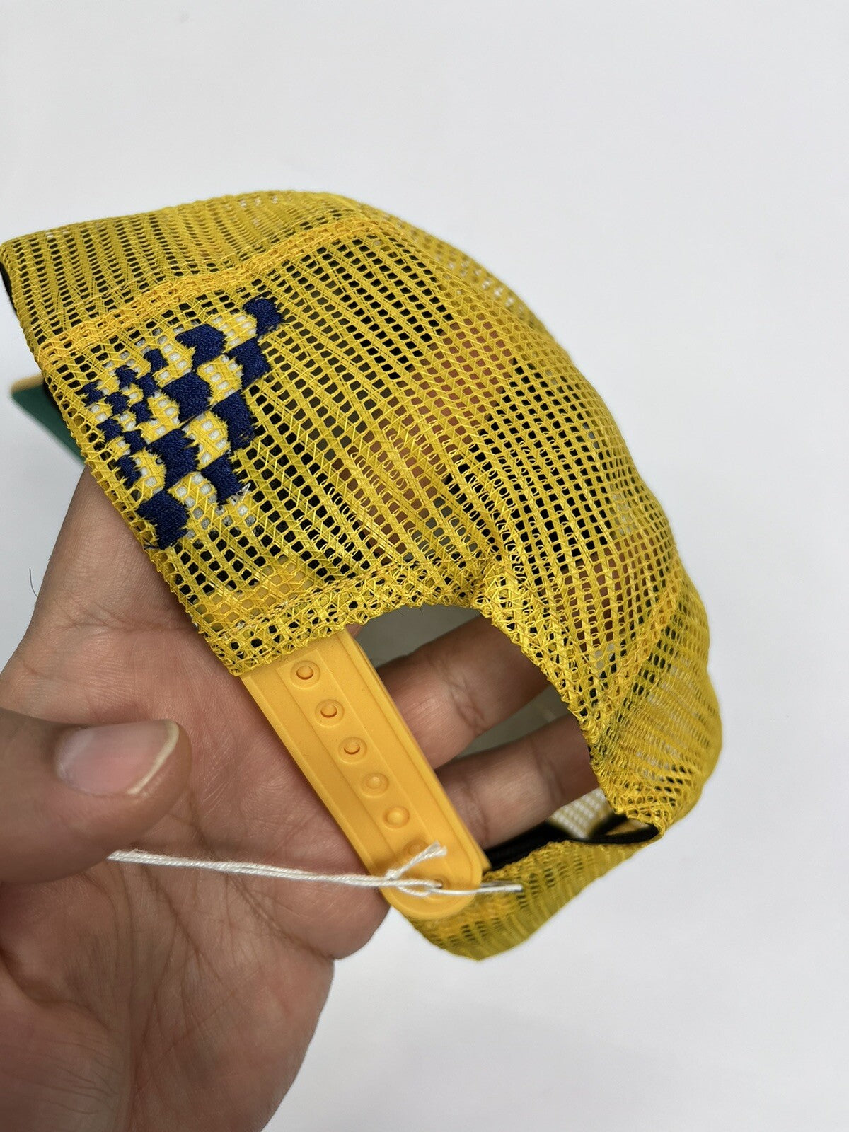 Rhude Trophy Series Embroidered Logo Yellow Trucker Cap, photo 6