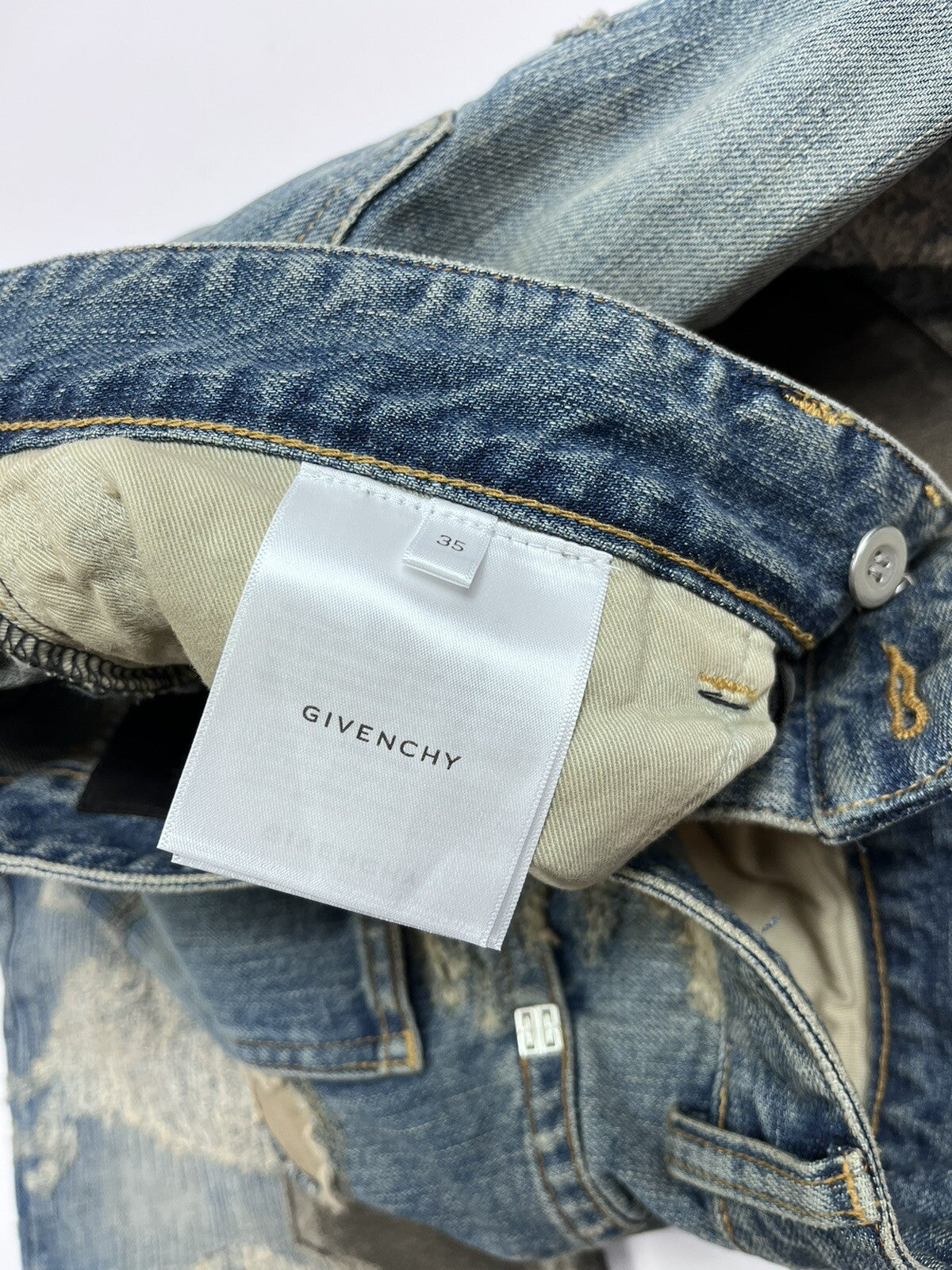 Givenchy by Matthew Williams Japanese Distressed Patch Straight-leg Jeans, photo 9