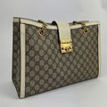 Gucci Padlock GG Supreme Medium Canvas Tote Bag With Gold Hardware, photo 2