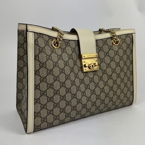 Gucci Padlock GG Supreme Medium Canvas Tote Bag With Gold Hardware, photo 2
