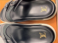 Louis Vuitton by Virgil Abloh Black Slip On Mules، الصورة 6