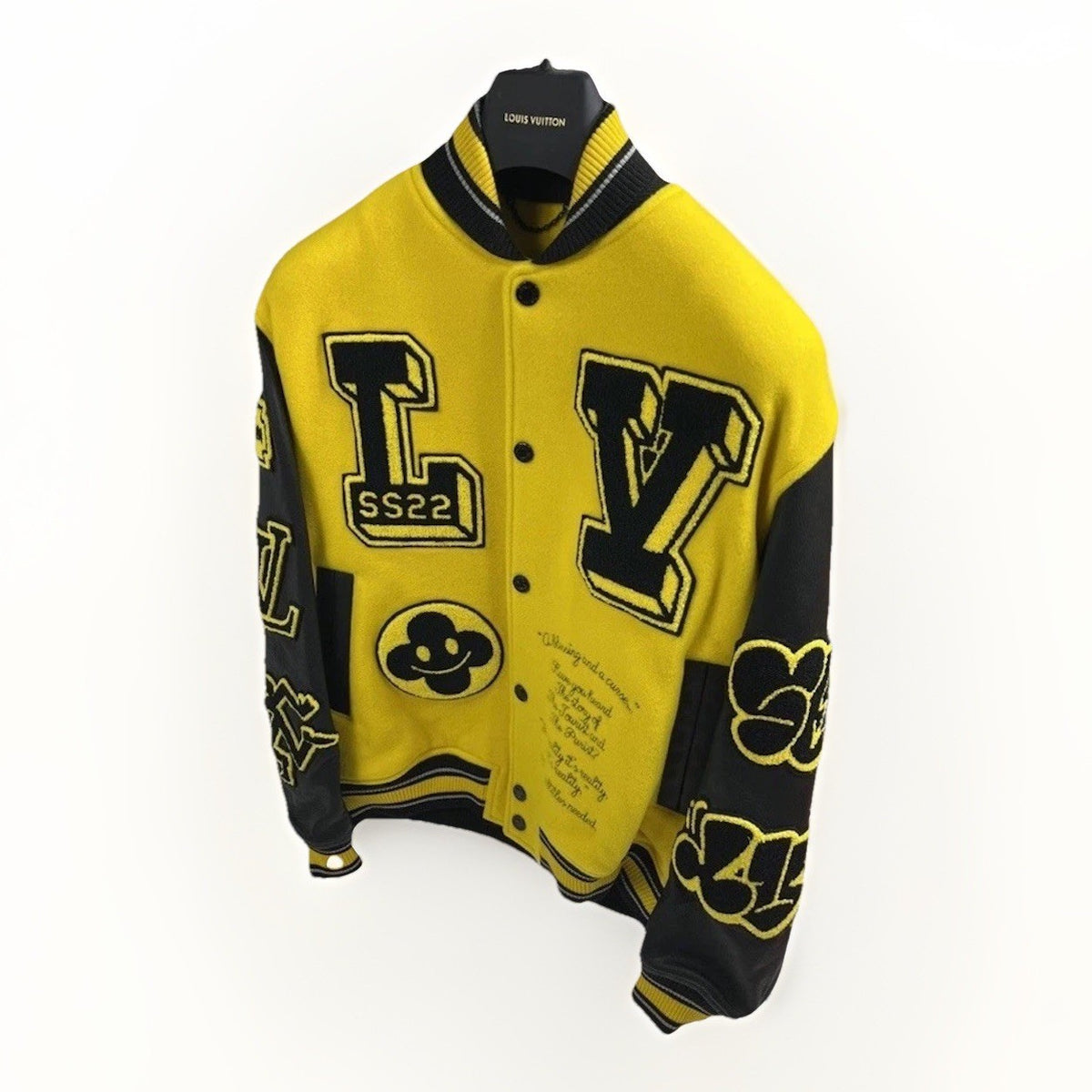 Louis Vuitton x Virgil Abloh Panter Leather Sleeves Varsity Jacket, photo 2
