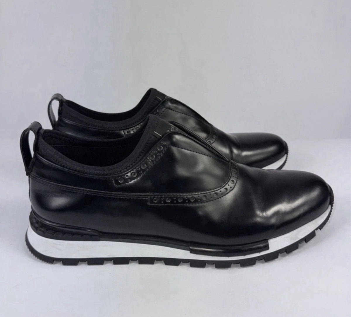 Berluti Black Fast Lane leather Trainers, photo 3