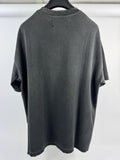 Satoshi Nakamoto Rhinestone Cracked Print Oversized T-Shirt، الصورة 3
