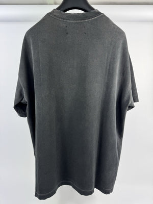 Satoshi Nakamoto Rhinestone Cracked Print Oversized T-Shirt، الصورة 3