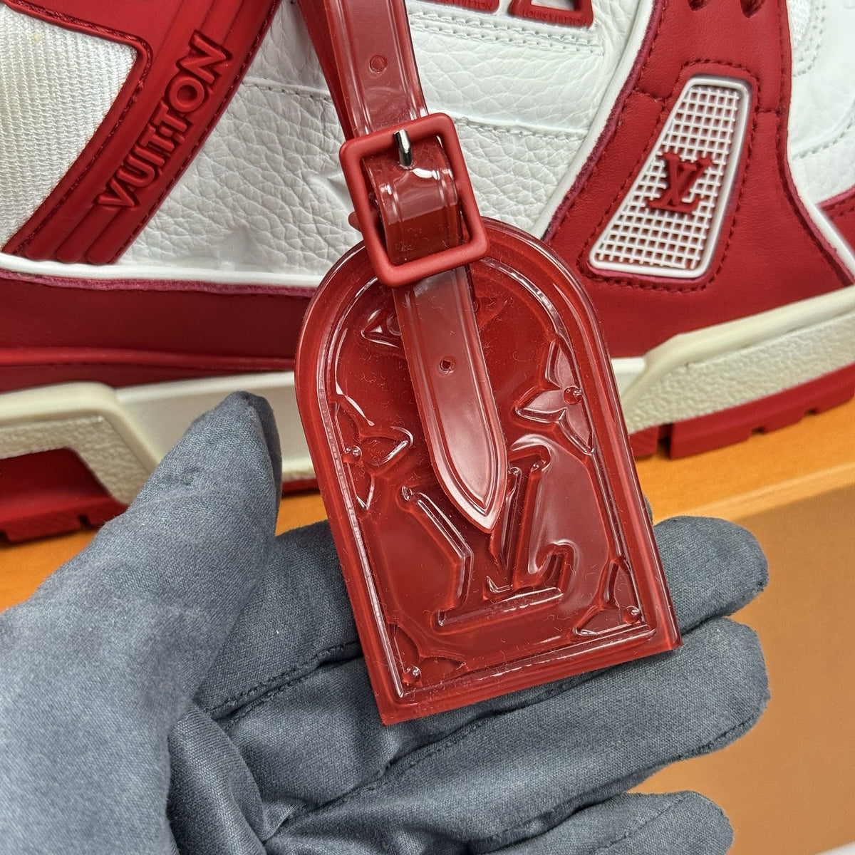 Louis Vuitton x Virgil Abloh Red Classic Sneakers, photo 7