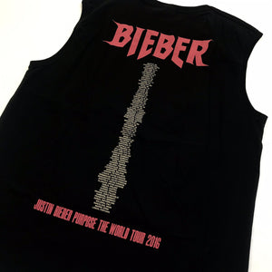 Justin Bieber Purpose Tour 2016 Staff Cut-Off T-Shirt, photo 3