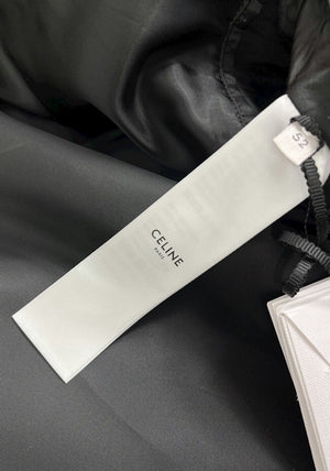 Celine x Hedi Slimate Logo Embroidered Checked Wool Jacket، الصورة 9
