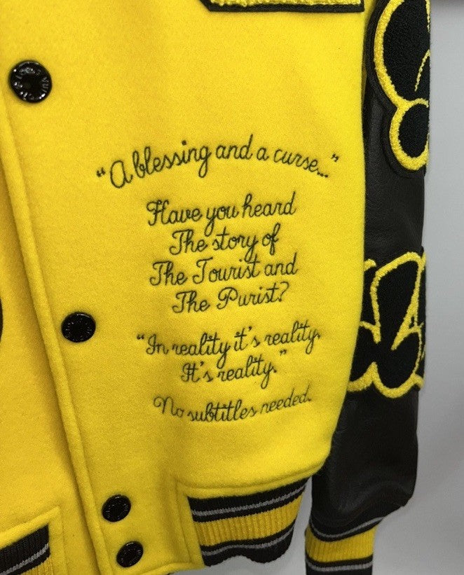 Louis Vuitton x Virgil Abloh Panter Leather Sleeves Varsity Jacket, photo 3