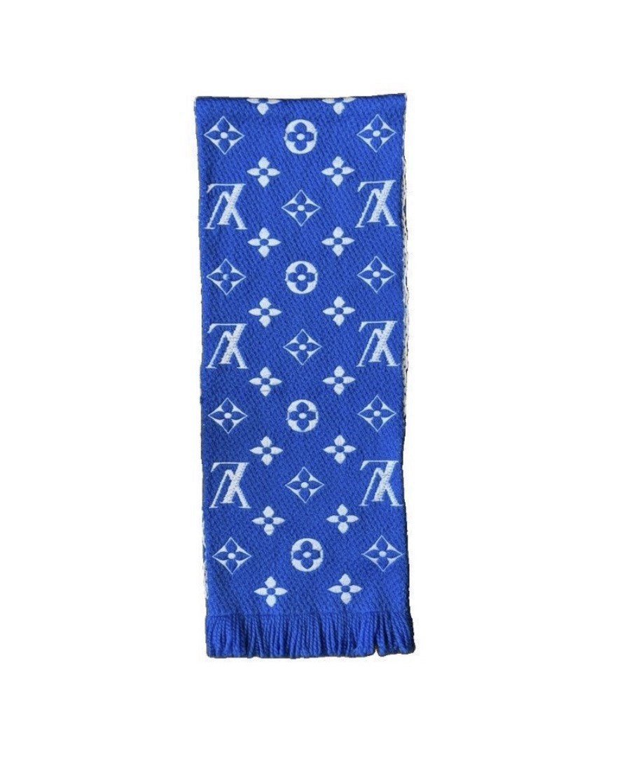 Louis Vuitton Duo Blue Echarpe Logomania Scarf 2018, photo 1