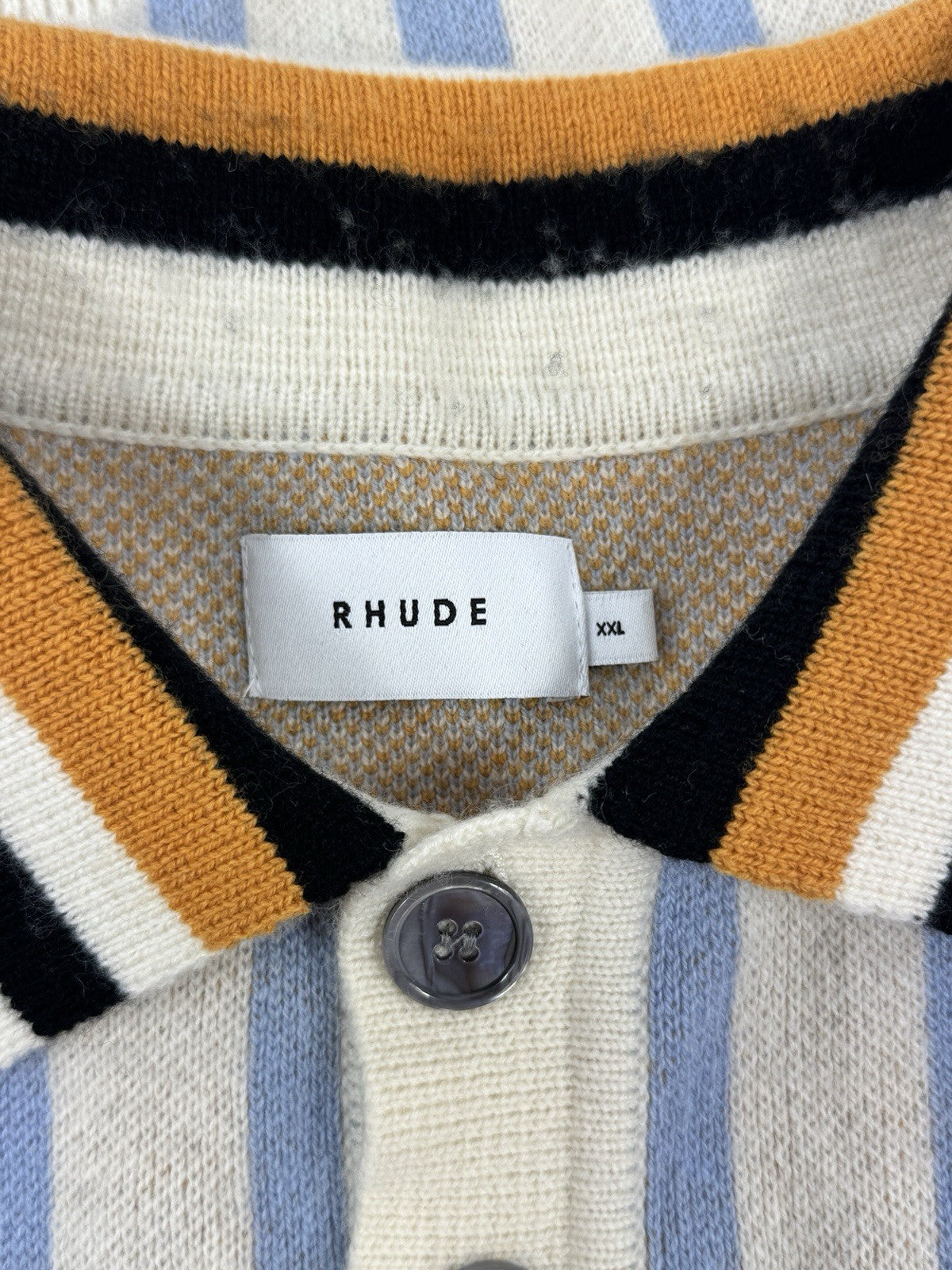 Rhude Logo Print Polo Jumper, photo 5