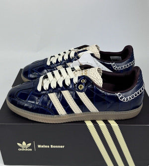 Adidas x Wales Bonner Samba Navy Croc Trainers, photo 3