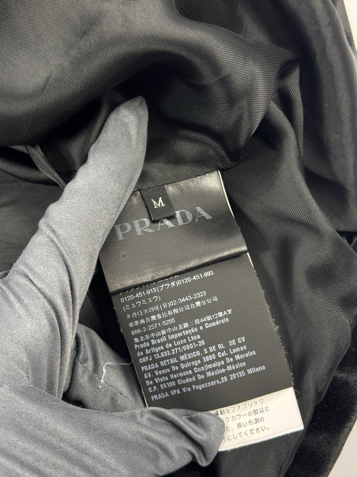 Prada Triangle Logo Velvet Shirt & Trousers, photo 9