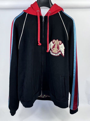 Gucci Band Patch Work Satin Stripe Zip Up Hoodie（写真3）