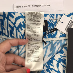 Fendi FF Vertigo Print Blue Bermuda Shorts، الصورة 9