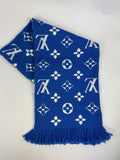 Louis Vuitton Duo Blue Echarpe Logomania Scarf 2018, photo 7