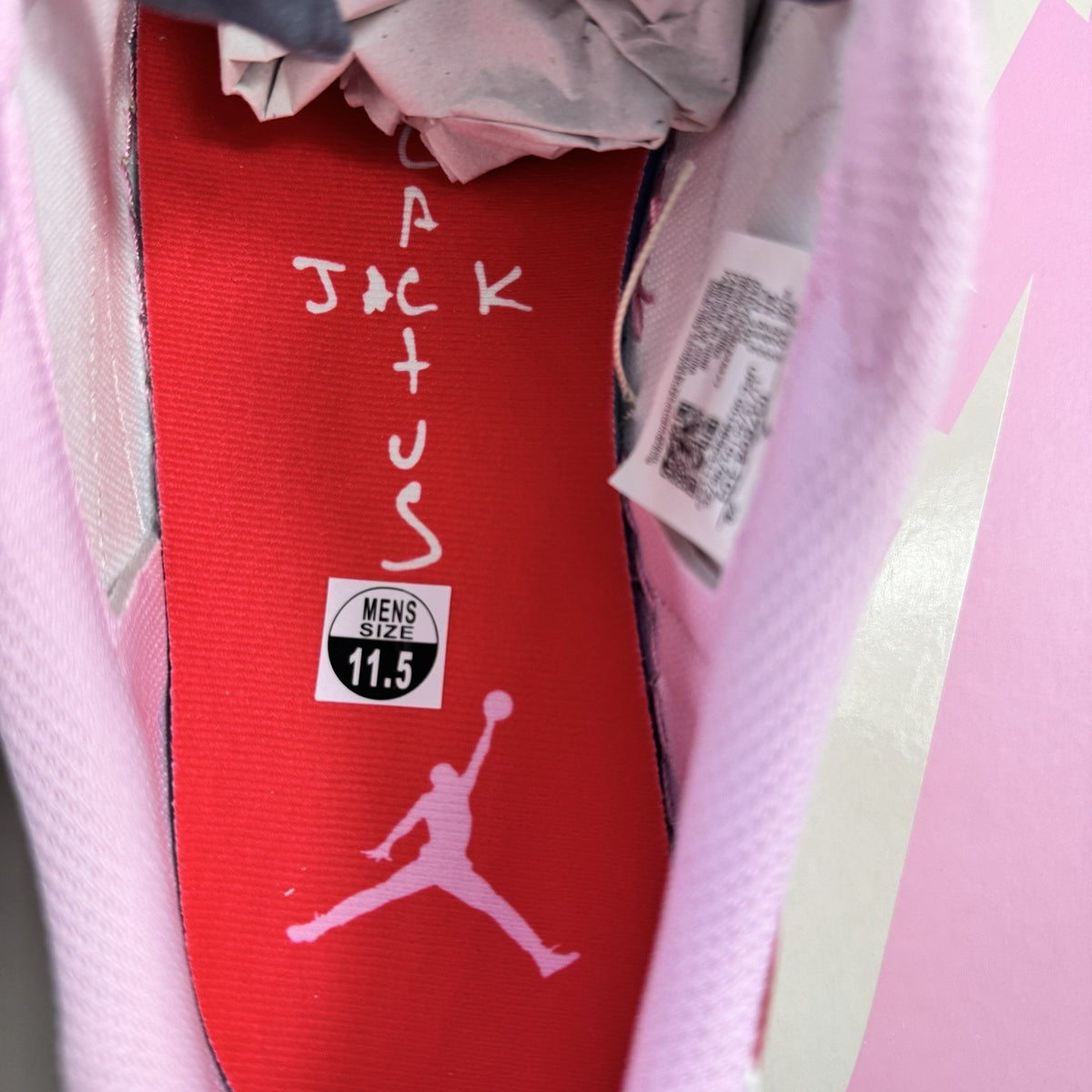 Jordan 1 Retro OG SP x Travis Scott Sail Tropical Pink Sneakers, photo 11