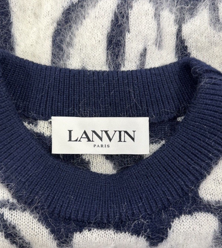 Lanvin Logo Print Crewneck Oversized Sweater, photo 6