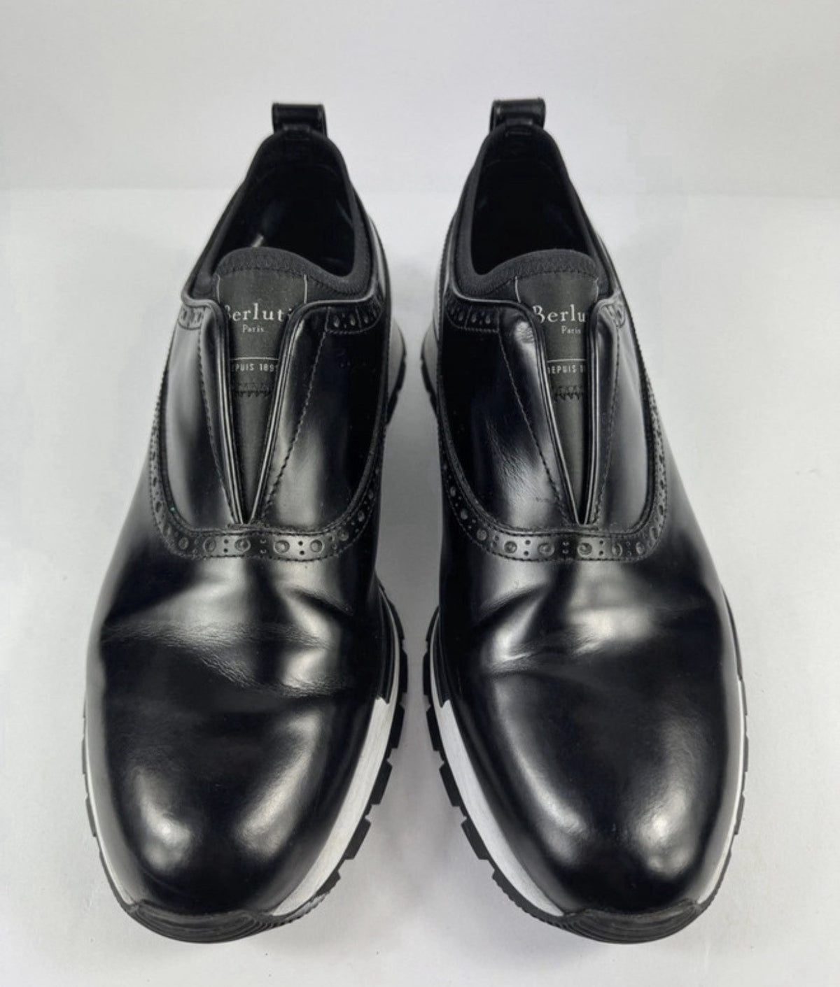 Berluti Black Fast Lane leather Trainers, photo 2