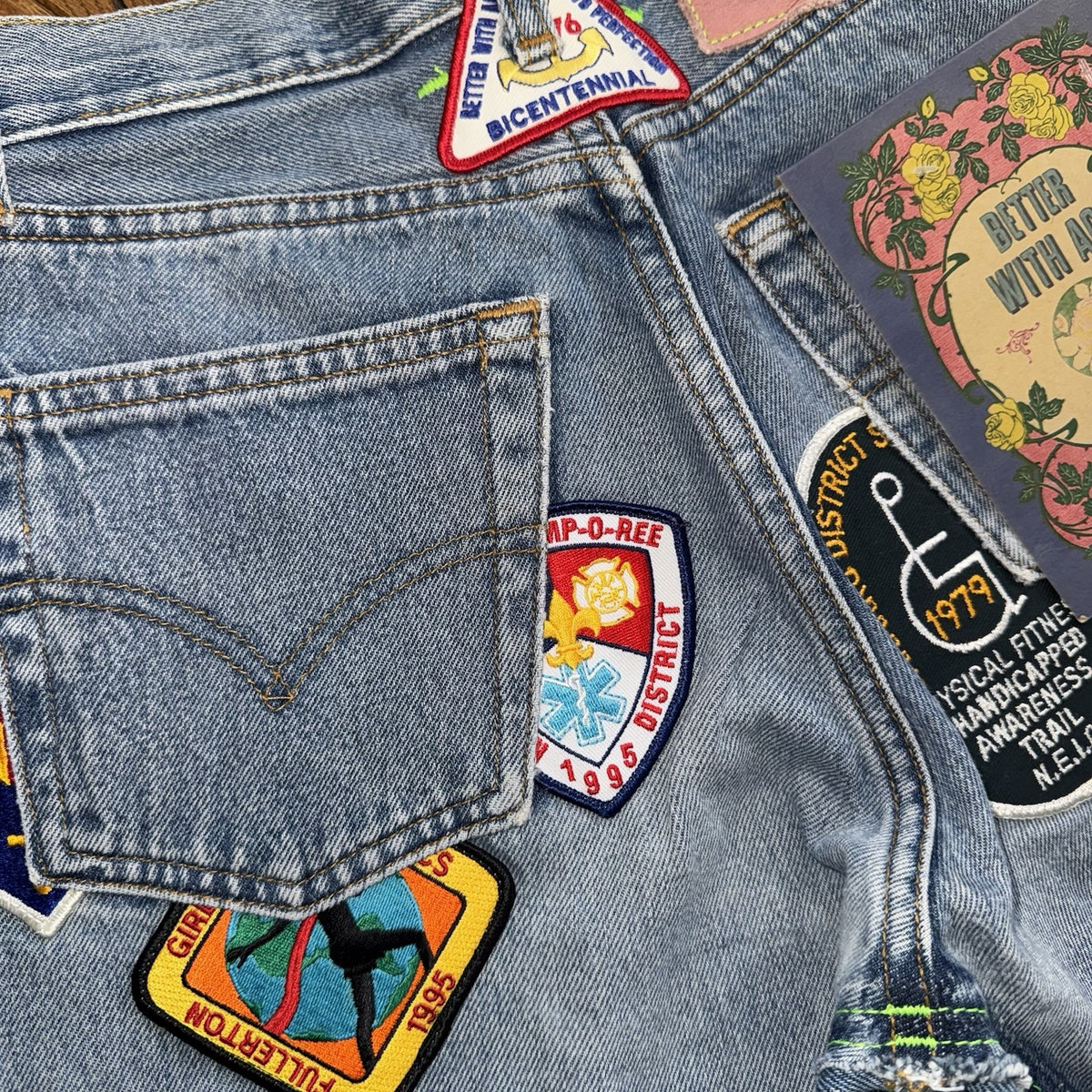 Better With Age Gentlemen’s Triple Wide Long Denim Shorts, photo 5