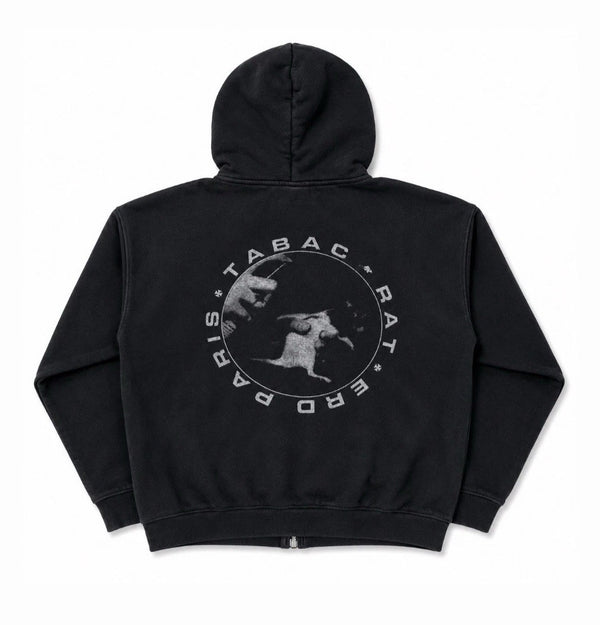Enfants Riches Deprimes Tabac Rat Distressed Zip Hoodie, photo 1