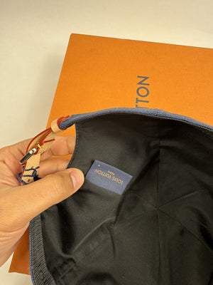 Louis Vuitton by Virgil Abloh MP2590 Chain Embroidered Cap Navy Blue（写真9）