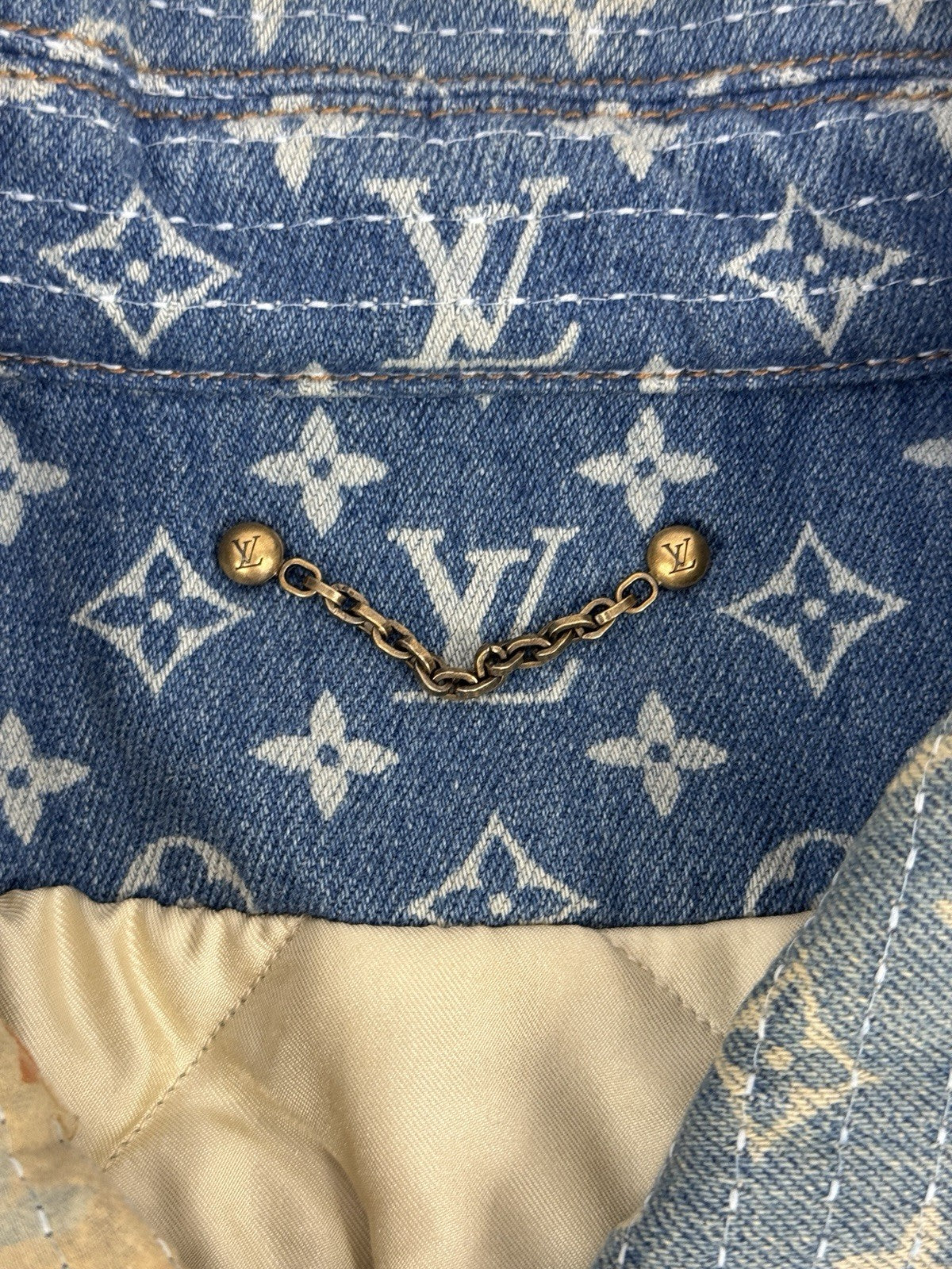 Louis Vuitton x Virgil Abloh Floral Monogram Padded Denim Jacket, photo 6