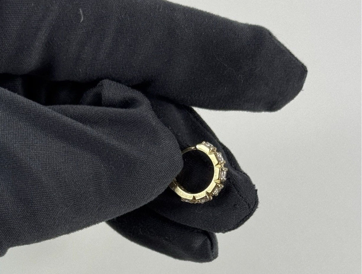 Jacquie Aiche 14ct Gold Diamond Single Hoop Earring, photo 5