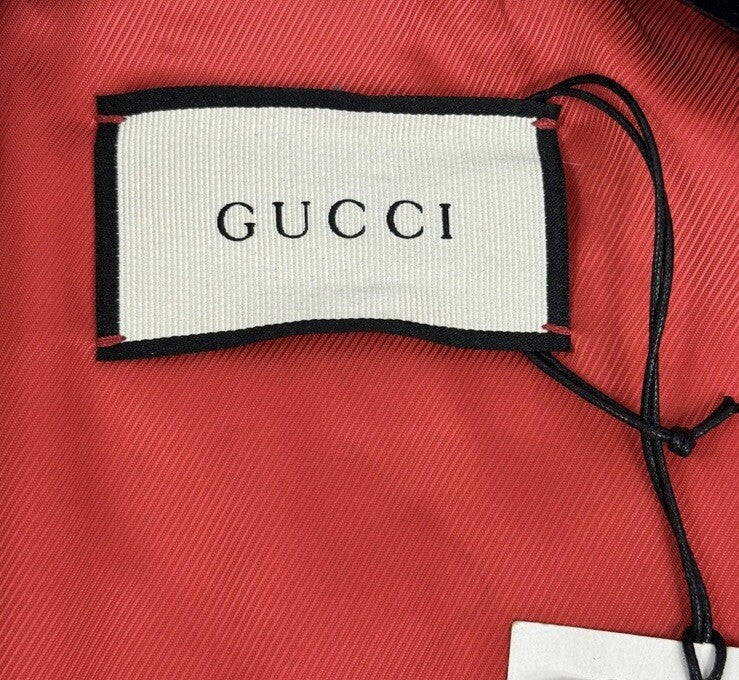 Gucci Deer Oil Distressed Leather Bomber Jacket, photo 5