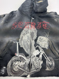 The Sekrit Saint Chopper Girl Paint-Splattered Distressed Hoodie، الصورة 5