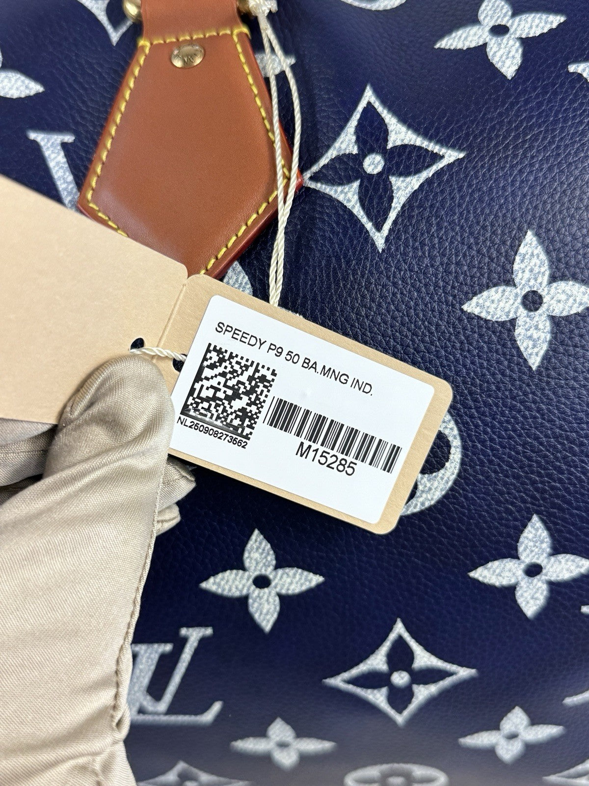 Louis Vuitton x Nigo Speedy P9 Bandoulière 50 Navy Blue Bag, photo 12