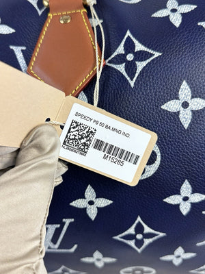 Louis Vuitton x Nigo Speedy P9 Bandoulière 50 Navy Blue Bag, photo 12