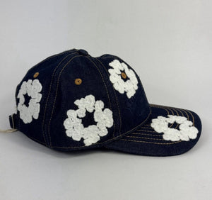 Denim Tears Washed Indigo Denim Cotton Bud Embroidered Adjustable Cap, photo 5