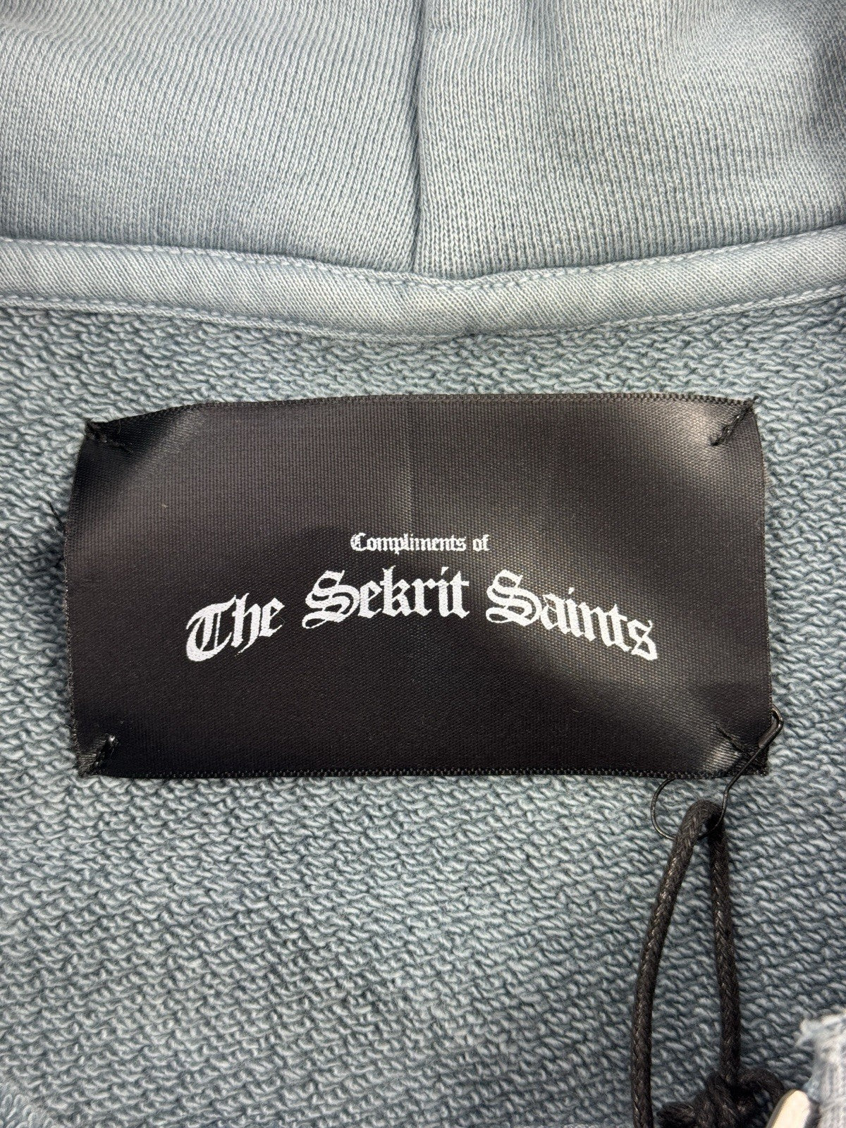The Sekrit Saint Compliments Distressed Zip Up Hoodie, photo 6