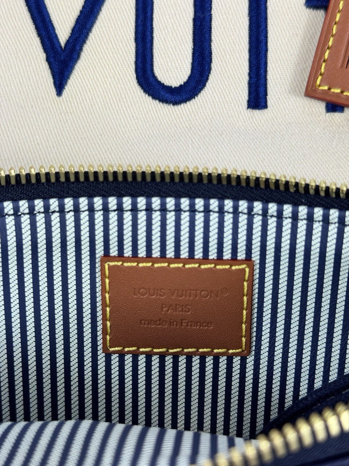 Louis Vuitton x Nigo Speedy P9 Bandoulière 50 Navy Blue Bag, photo 16