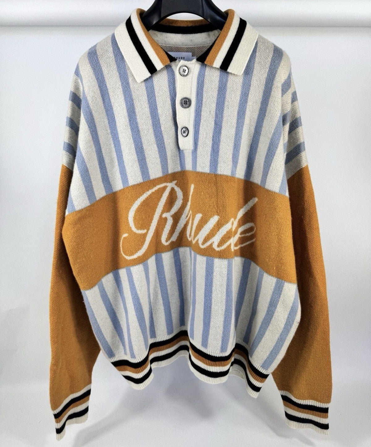 Rhude Logo Print Polo Jumper, photo 3
