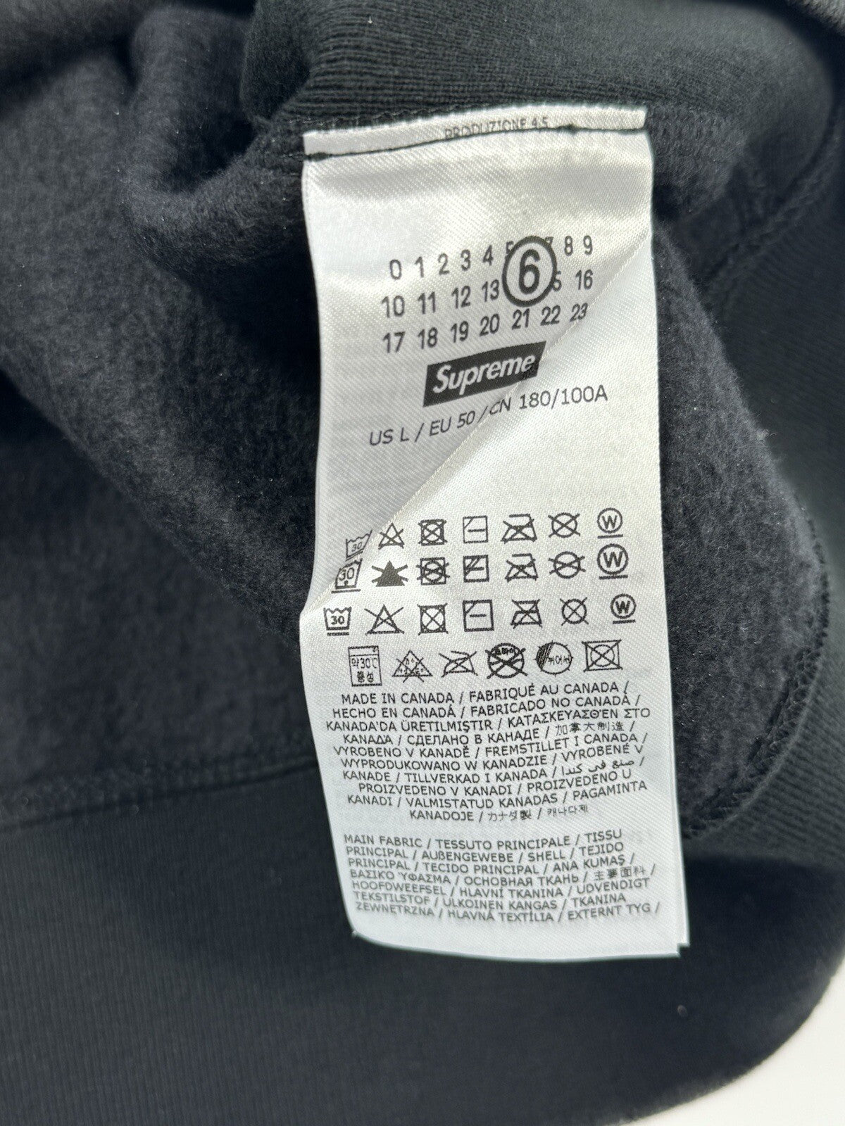 Supreme x MM6 Foil Box Logo Hoodie, photo 5