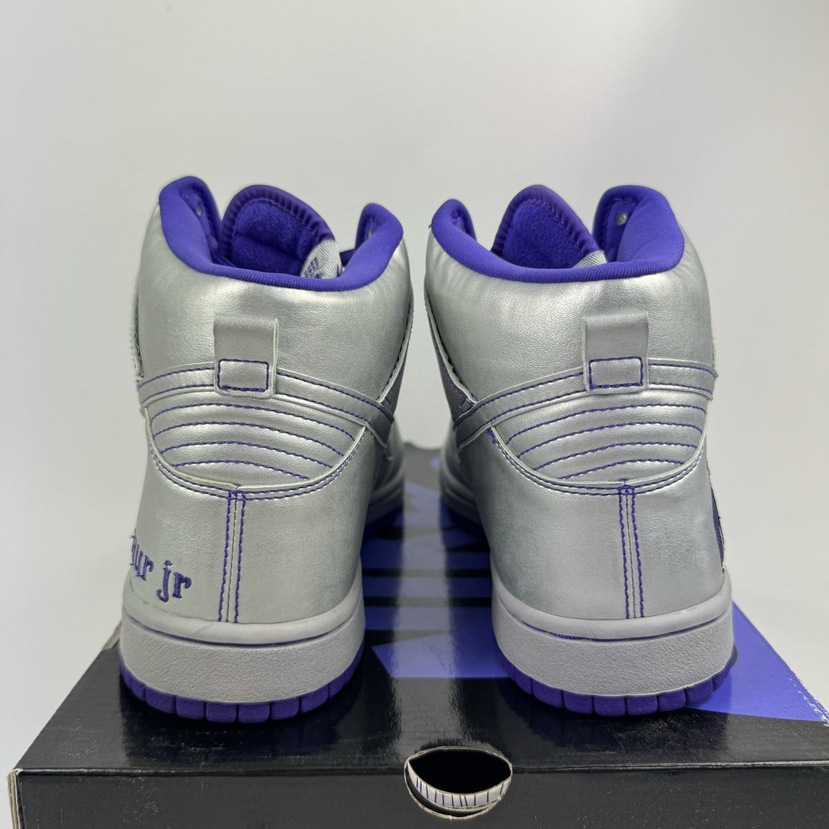 Nike Dunk High 2007 Dinosaur Dr. Silver Premium Sneakers, photo 7
