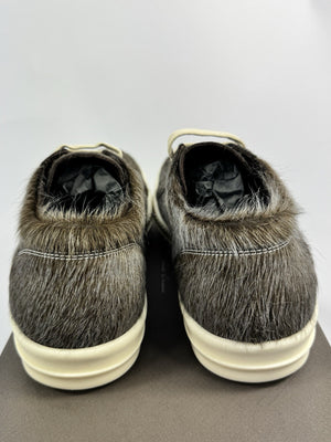 Rick Owens Vintage Suede Trimmed Calf Hair Trainers, photo 3