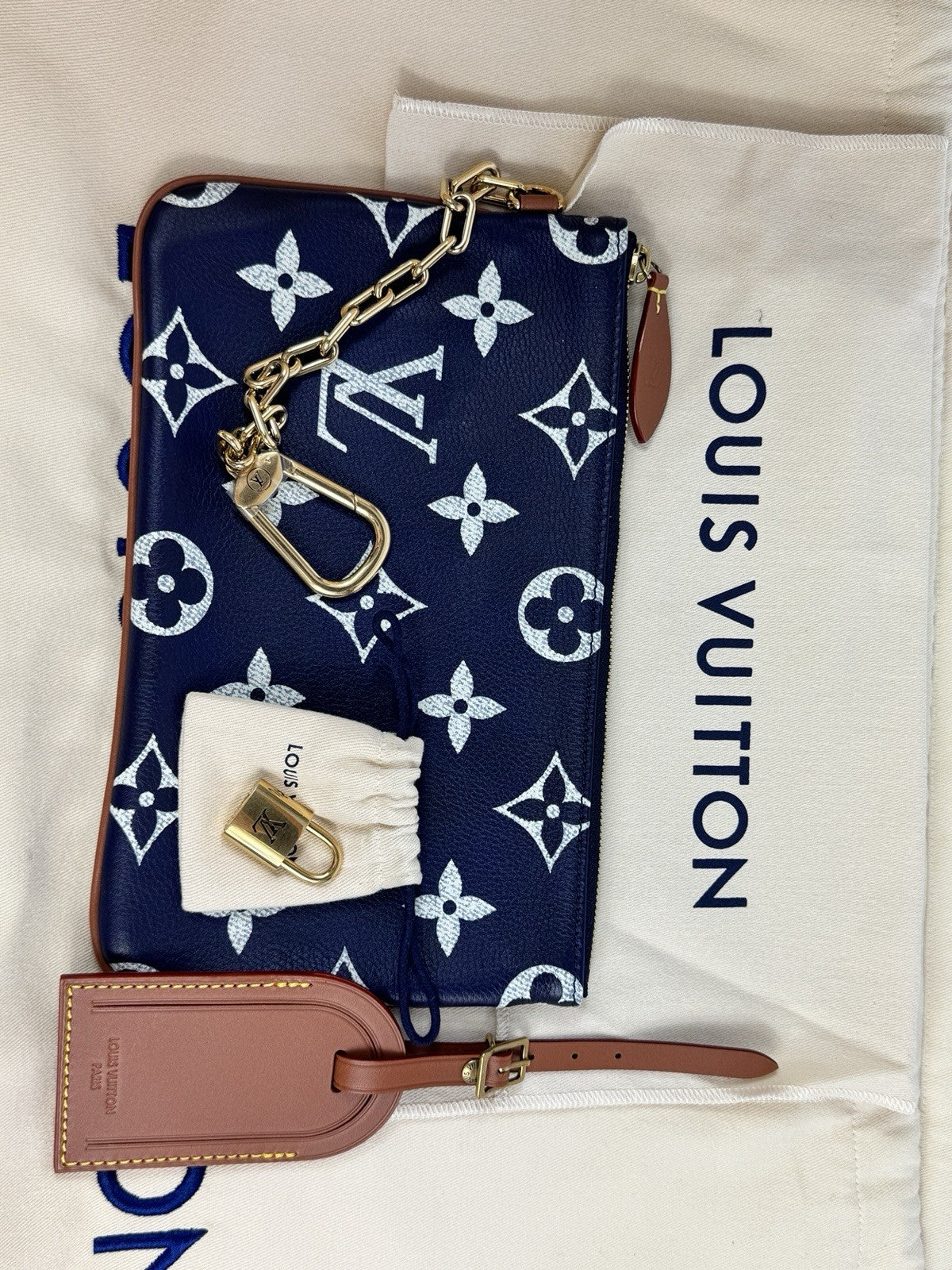 Louis Vuitton x Nigo Speedy P9 Bandoulière 50 Navy Blue Bag, photo 15