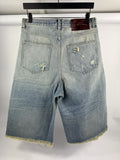 The Sekrit Saint Chopped Distressed Denim Shorts, photo 4