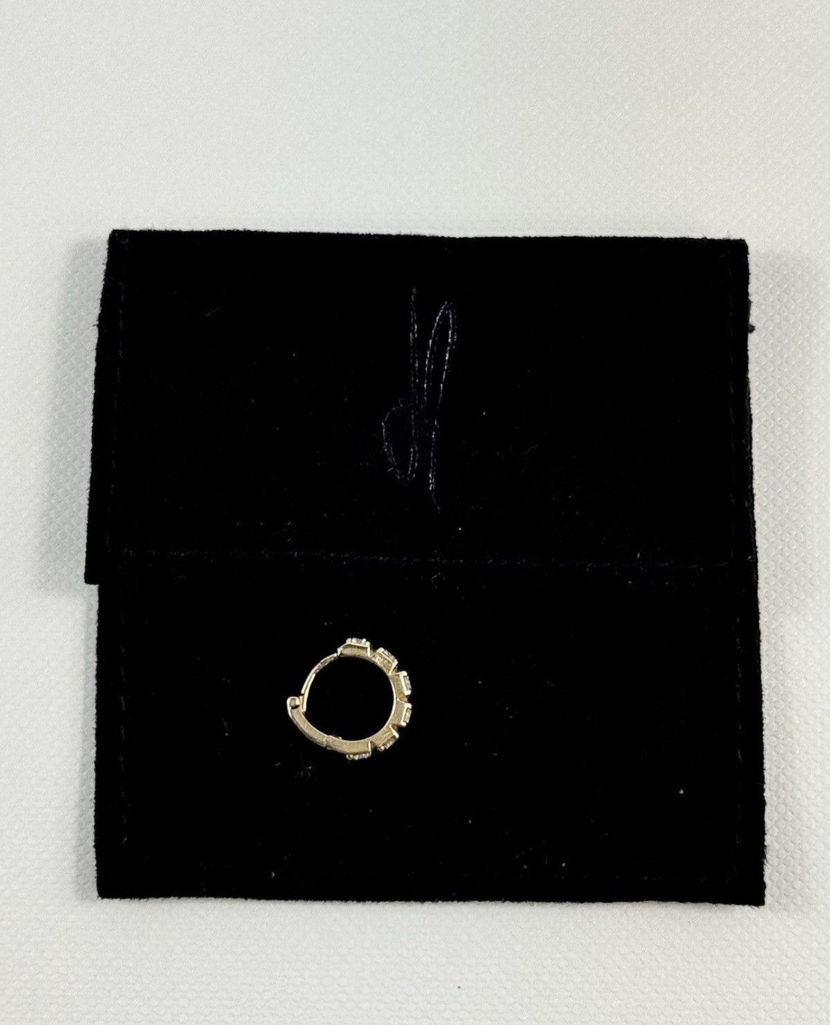 Jacquie Aiche 14ct Gold Diamond Single Hoop Earring, photo 4