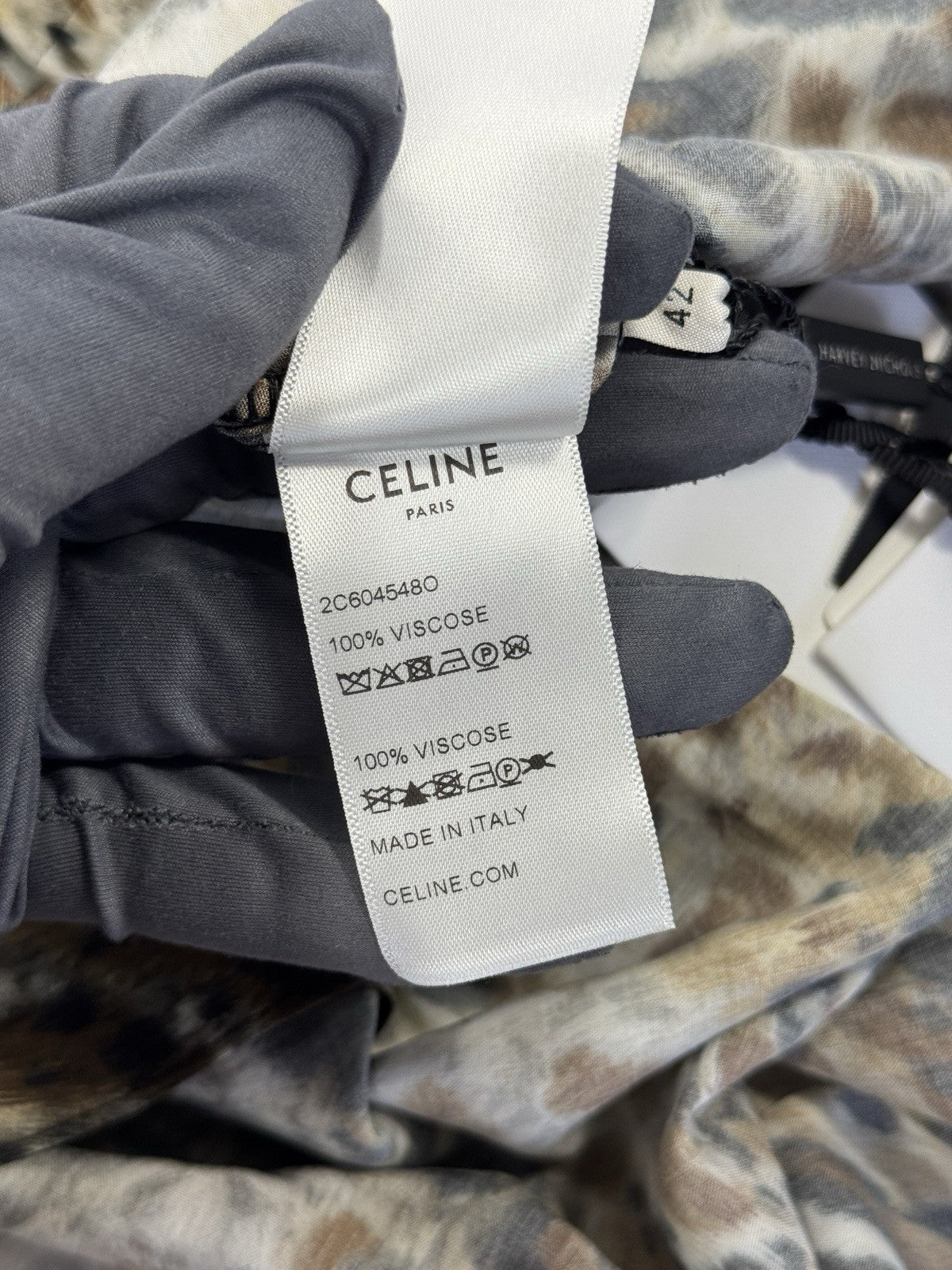 Celine Animal Print Silk Shirt, photo 7
