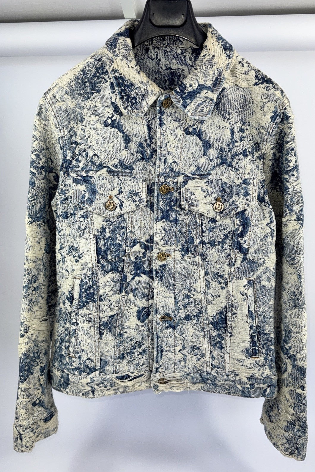 Louis Vuitton x Virgil Abloh 2022 Floral Distressed Denim Jacket, photo 3