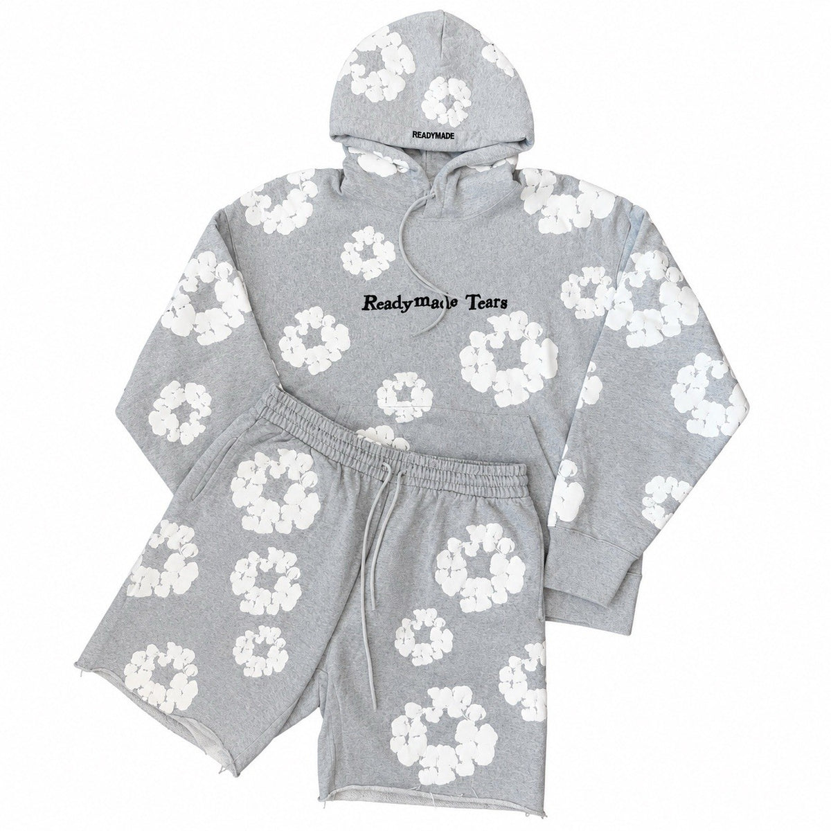 Denim Tears x Readymade Tears Cotton Print Oversized Hoodie & Short Set XL /XXL, photo 1