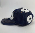 Denim Tears Washed Indigo Denim Cotton Bud Embroidered Adjustable Cap, photo 3