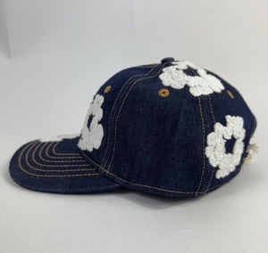 Denim Tears Washed Indigo Denim Cotton Bud Embroidered Adjustable Cap, photo 3