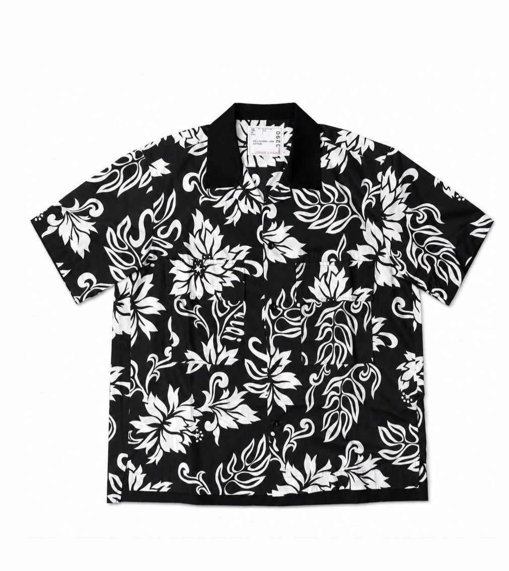 Sacai Velvet Collar Floral Print Shirt, photo 1